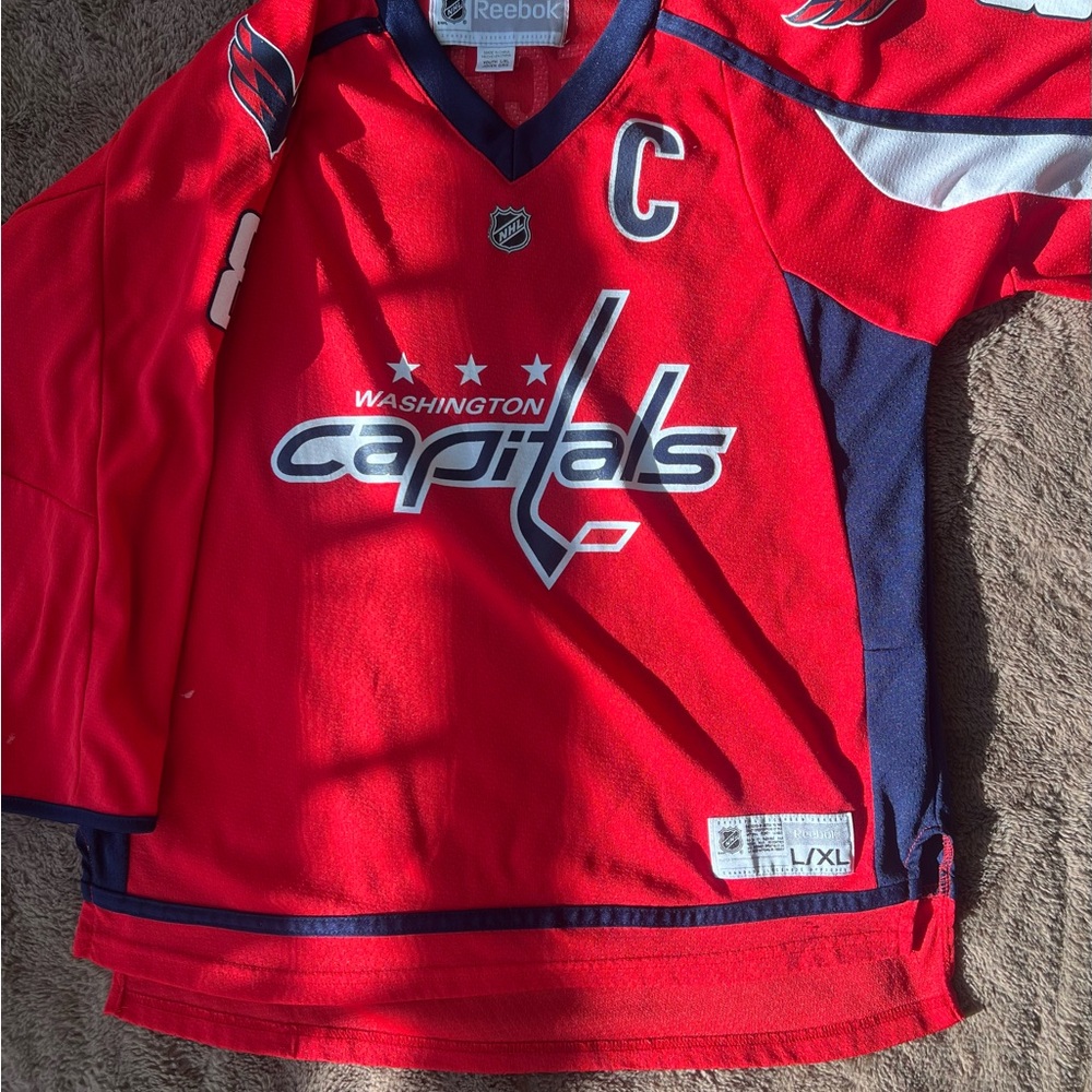 Reebok Washington Capitals Red Navy Kids Hockey Jersey